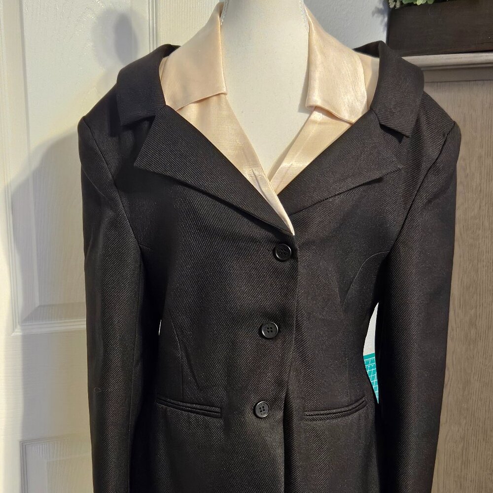Stine Goya Double Collar Black Blazer and Butter Milk Collar Size Large